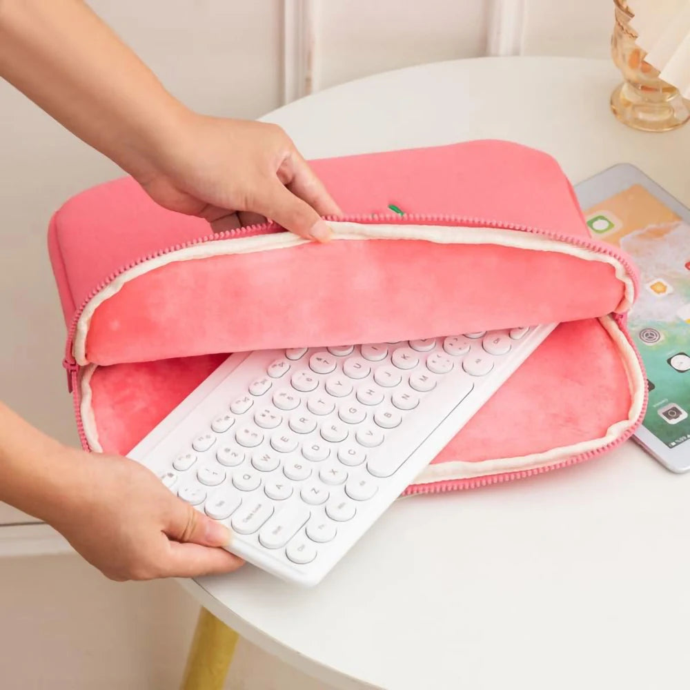 Pink Laptop Case Laptop Sleeve for MacBook Air/Pro 13-15.6Inch for Xiaomi/Dell,Cute Shockproof Tablet Sleeve IPad Case 9-11 Inch