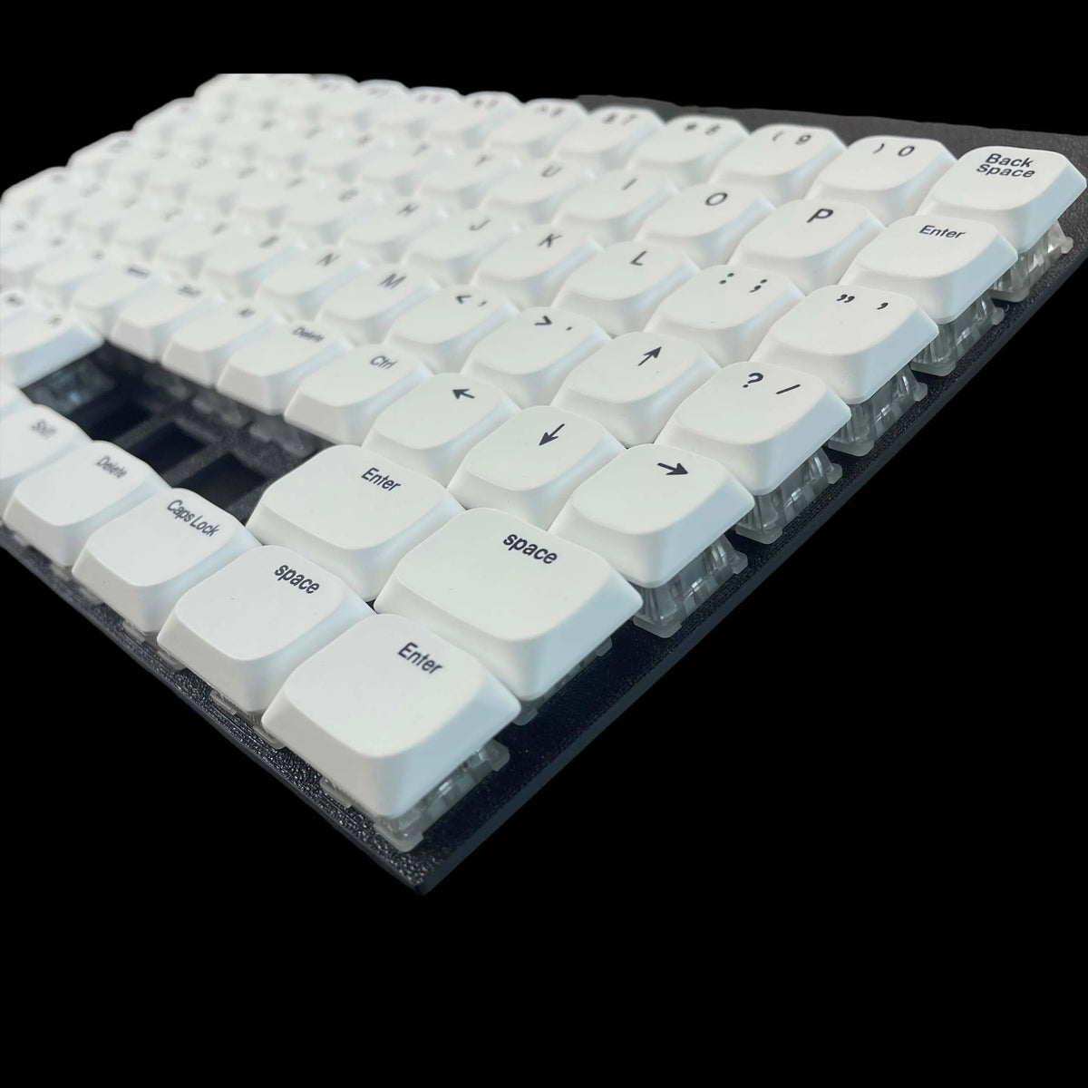 75-Key Ultra-Thin PBT Keycaps, Low Profile MX Stem PBT Material Dye-Sub for Corne Sofle Lily VELVE L-P Symmetric Split Keyboards