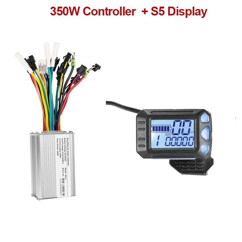 Electric Bike Brushless Controller 25A 35A with LCD Display Electric Bicycle Scooter E-bike Accessories Parts 36V 48V 750W 500W