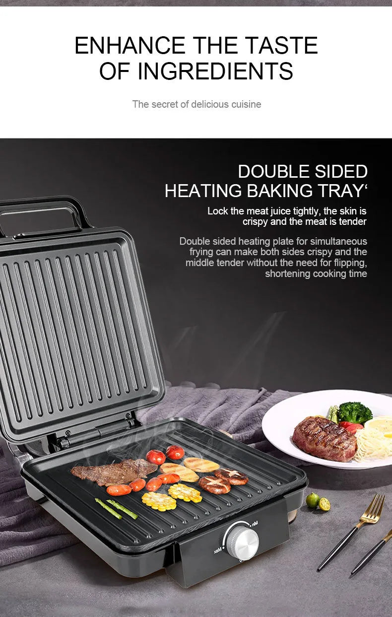 Household Four Pieces Waffle Iron Multifunctional Sandwich Maker Electric Crepe Grill Breakfast Kitchen Equipment