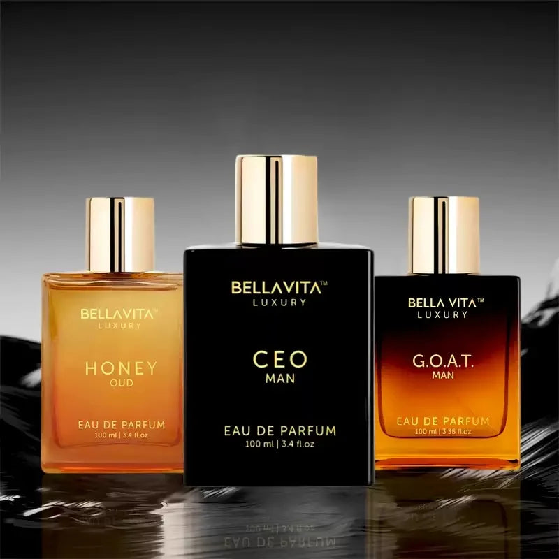 BellaVita Honey, Sandalwood & Oud Men's Perfume – Honey Oud CEO Man | Goat Women's Perfume 100ml