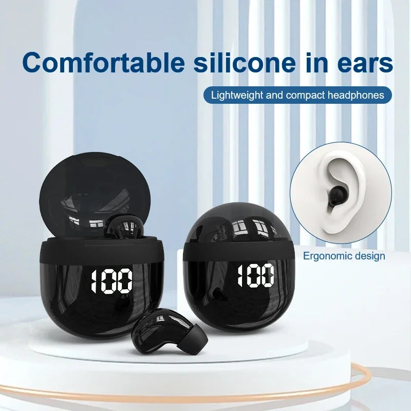 Wireless In-ear Headphones Bluetooth 5.4 Earphone Control Sport Headset Waterproof Microphone Music for Tumbler Design Mini Tiny