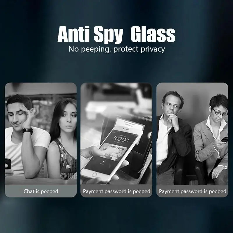 1-5pcs Full Cover Anti Spy Screen Protector for iPhone17 16 11 12 13 14 15 Pro MAX Tempered Glass Privacy 17 Air 16 Pro Max Plus