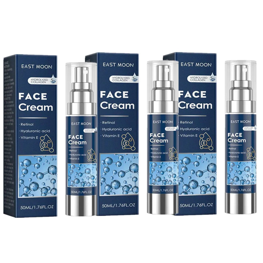 EAST MOON Men's Face Cream 50ml - Retinol, Hyaluronic Acid & Vitamin E, Deep Moisturizing Anti-Aging Oil Control for Men Care
