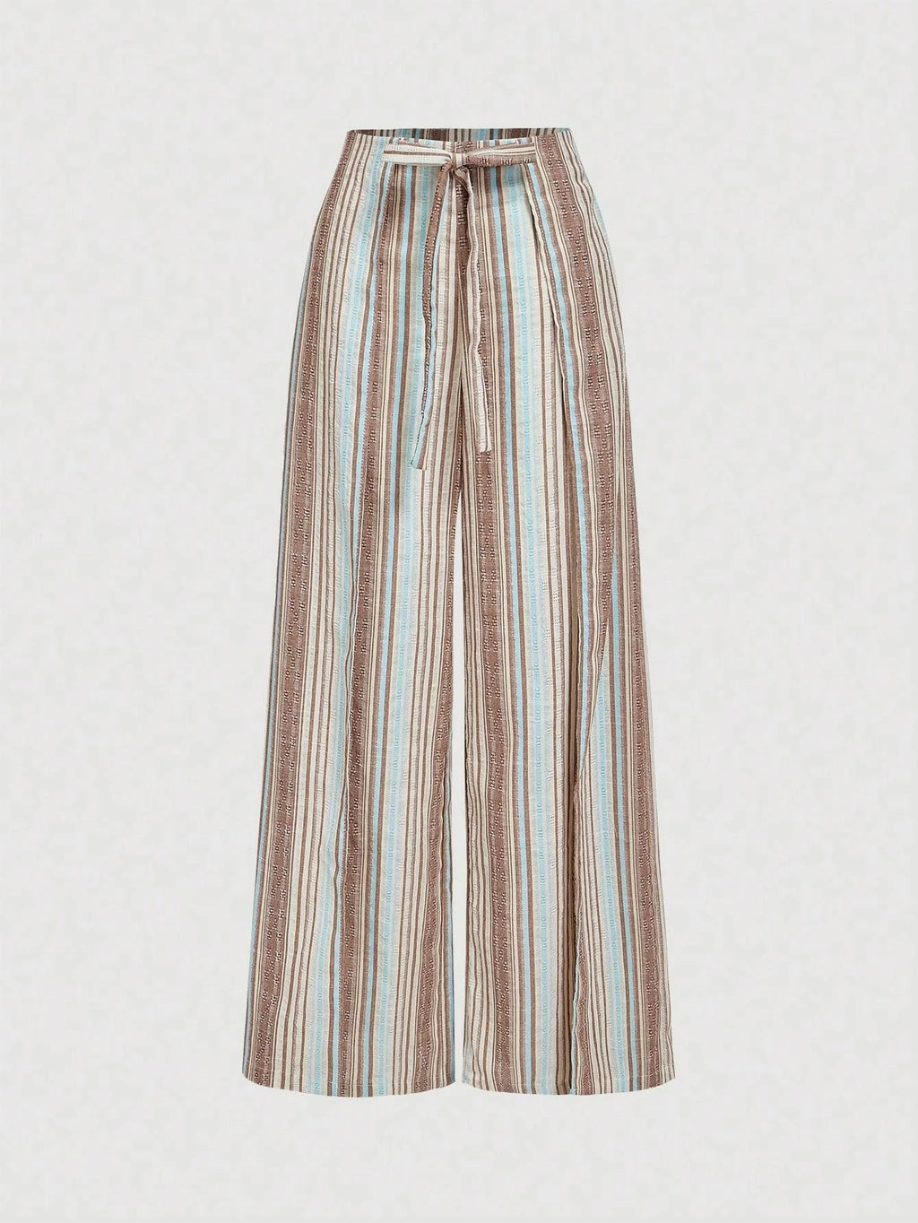 Women Loose Striped Printed Casual Pants 2026 Summer Autumn Elegant Drawstring High Waist Bohe Vacation Versatile Long Trousers