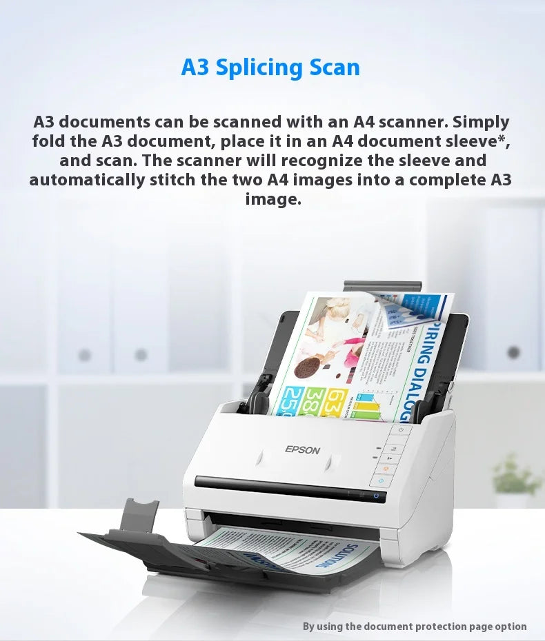 Suitable for DS-535II High Speed A3 Scanner Feed Color Document Contract Continuous Automatic USB Connection Cleaning Reminder
