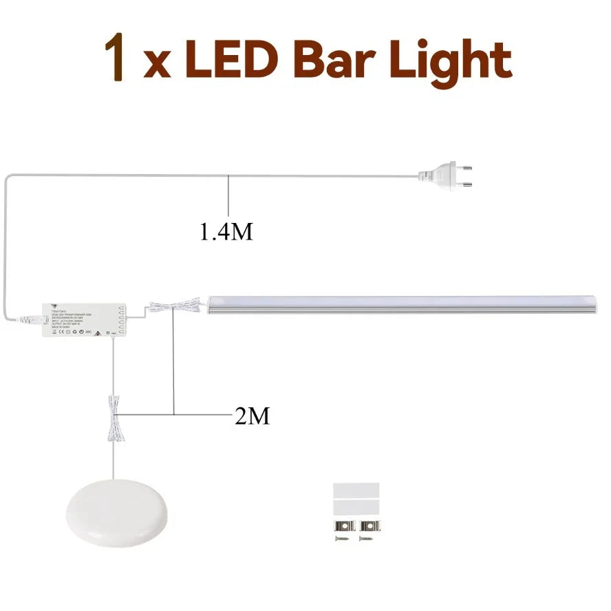Sync Control Dimming Cabinet Light 1-6pcs LED Strip with Touch Sensor Switch for Kitchen Pantry Showcase Bedroom Closet Lighting
