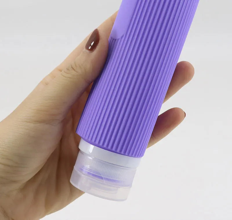 4pcs 100ML Silicone Travel Bottles Accessories Portable BPA Proof Squeezable Size Free Sets Leak Proof Travel Size Split Bottle