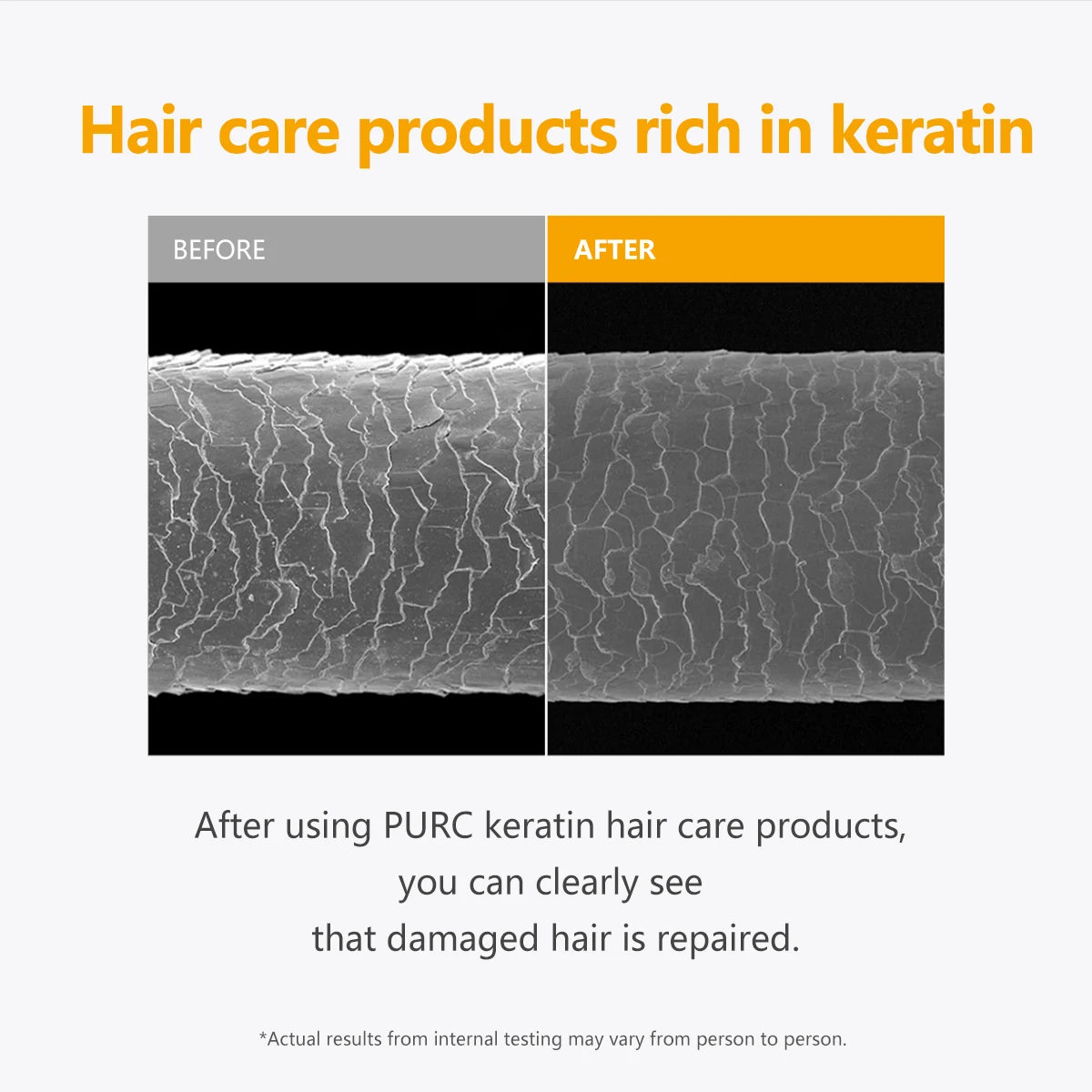 PURC Keratin Hair Oil Spray Salon Keratin Infusion Anti-Frizz Repair Shiny NonGreasy Lightweight 72H Smooth Dry Frizzy Hair Mist