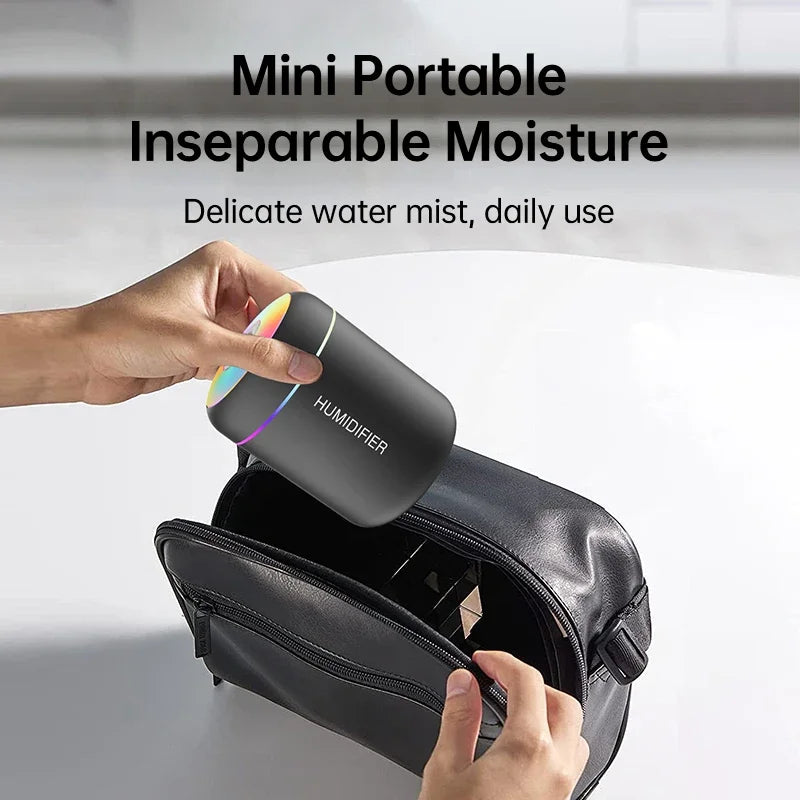 Air Humidifier Aromatic Diffuser Aromatherapy Spray Lamp Suitable for Automotive Household Bedroom Colorful Atmosphere Lights