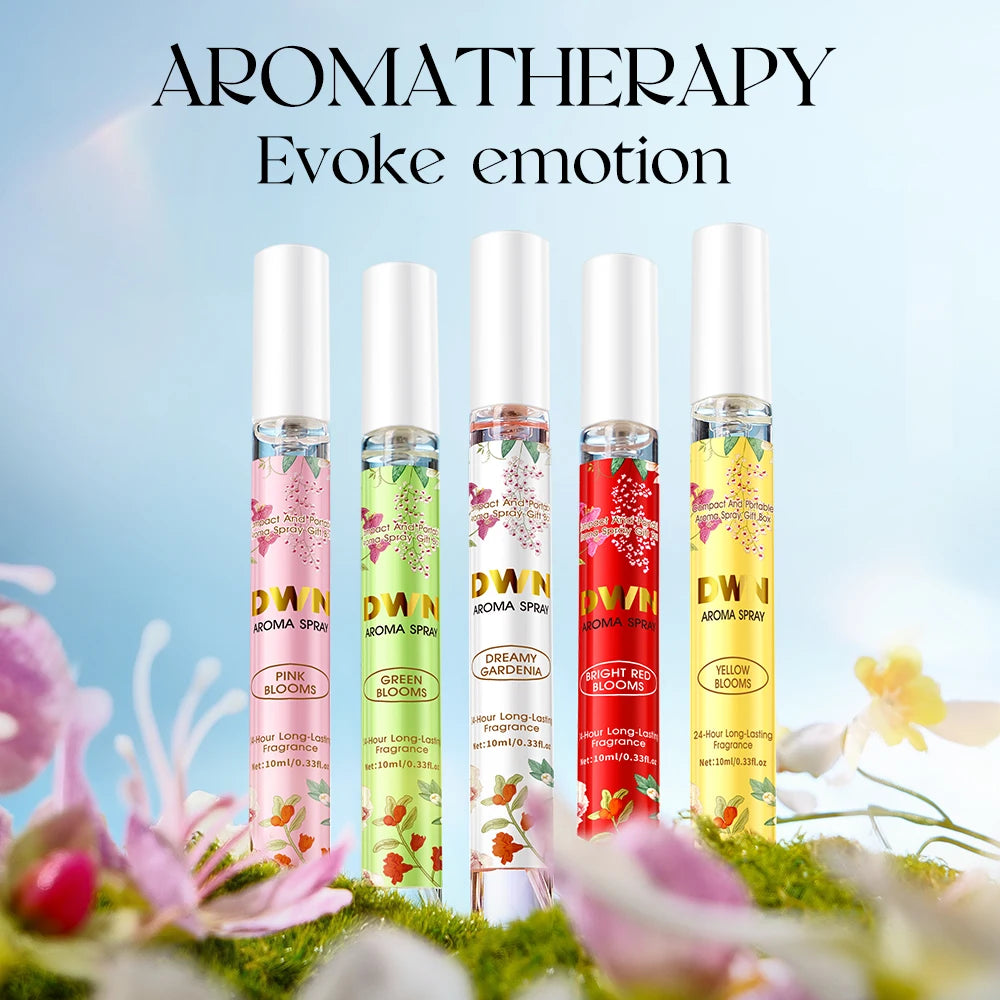 5-Piece Alcohol-Free Festival Flower Perfume Gift Set, Lasting, Charming Fragrance Spray (for Men and Women) 10ml