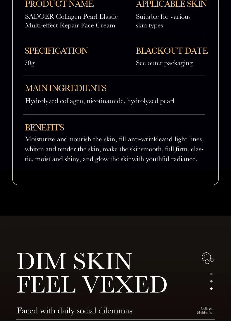 Pearl Cream Collagen Moisturizing Face Cream Nourishing Brightening Firming Lifting Beauty Skin Care Products