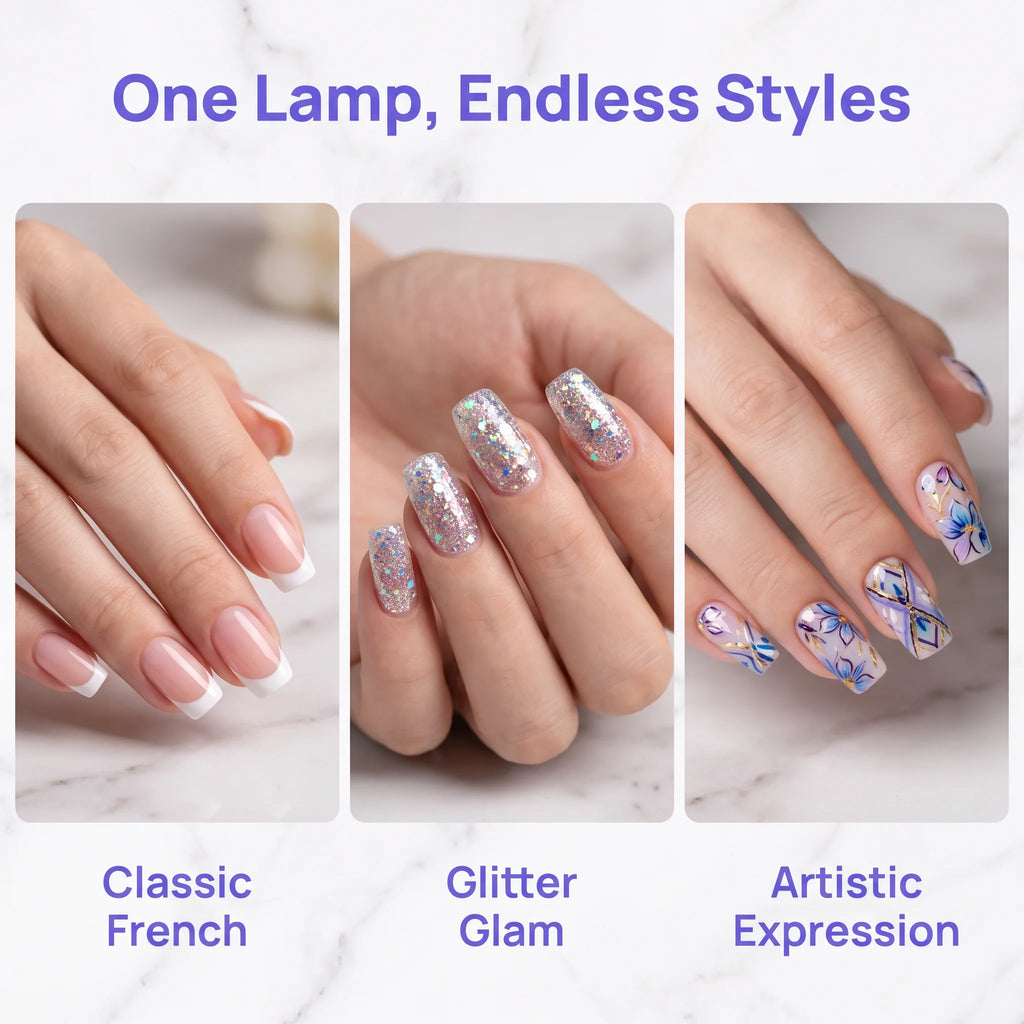 57LED High Power UV LED Nail Lamp Single Finger Toe Gel Nail Curing Light  Fast Full Hand Drying Curing Lamp for Gel Nail Polish