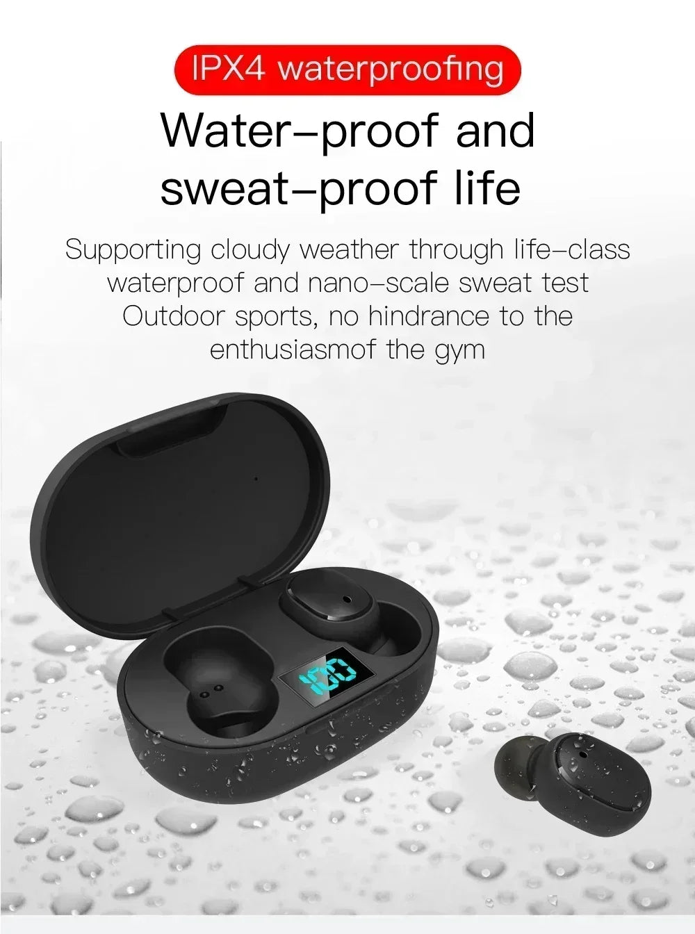 Bluetooth Earphones Sports Gaming Long Battery Comfort Wireless Headphones Premium Sound Quality Soft In-ear Earbuds