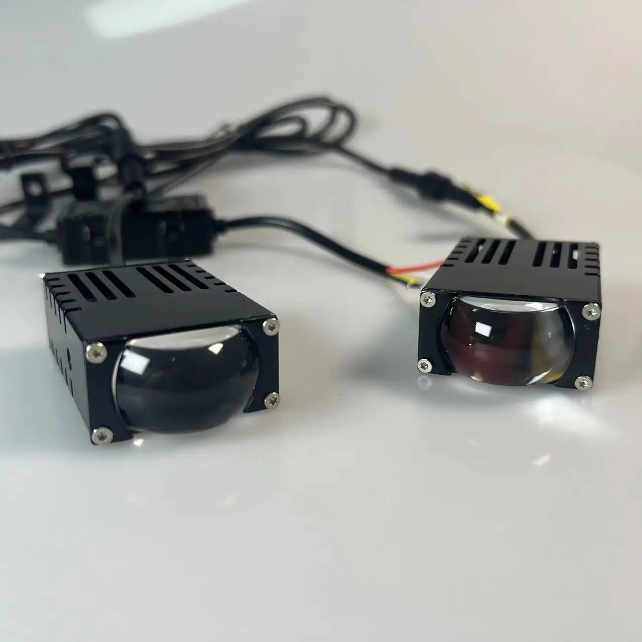 Dual Color LED Grille Light Car Motorcycle Waterproof Modified Auxiliary Spotlight Headlight
