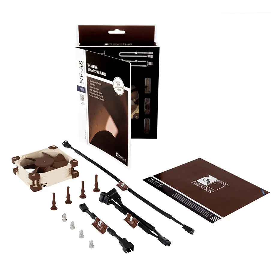 Noctua NF-A8 80mm 12v/5v Computer Cooling fan 3pin/4pin PWM quiet Radiator fans For PC Case Cooling CPU cooler fan Replace