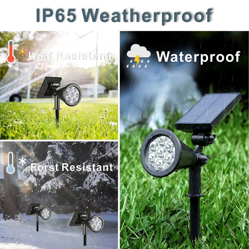 Outdoor Solar Lights Home Garden Patio Walkway Lawn Waterproof 7Led Solar Lamp Spotlight Decoration Energy Yard Lantern Lighting