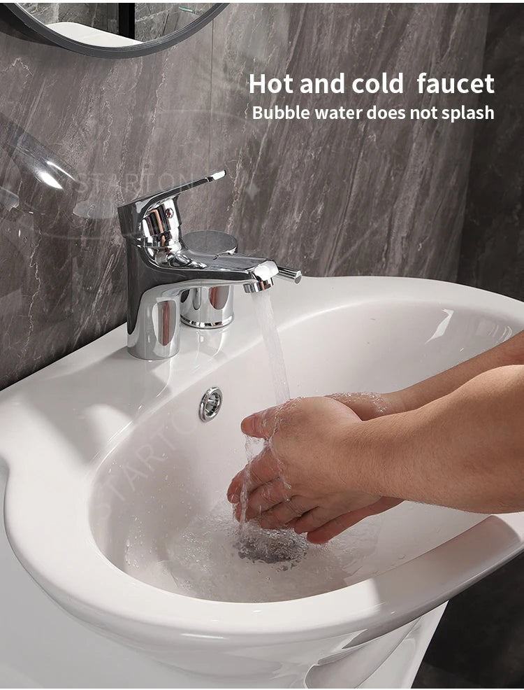 Ceramic Floor Mounted Wash Basin Pedestal Foot Washing Sink