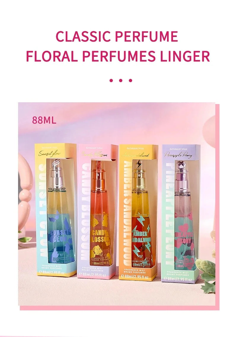 Women's Body Deodorant Spray, Southeast Asian Perfume Middle East Long-lasting Scent Floral and Fruit Scent 88ml Girl Gifts