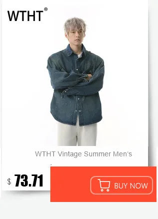 WTHT Fashion Men‘s Plush Spliced Thicken Design Loose Coats Trendy 2025 Autumn Solid Color Laple Casual Jackets Male 2A2218