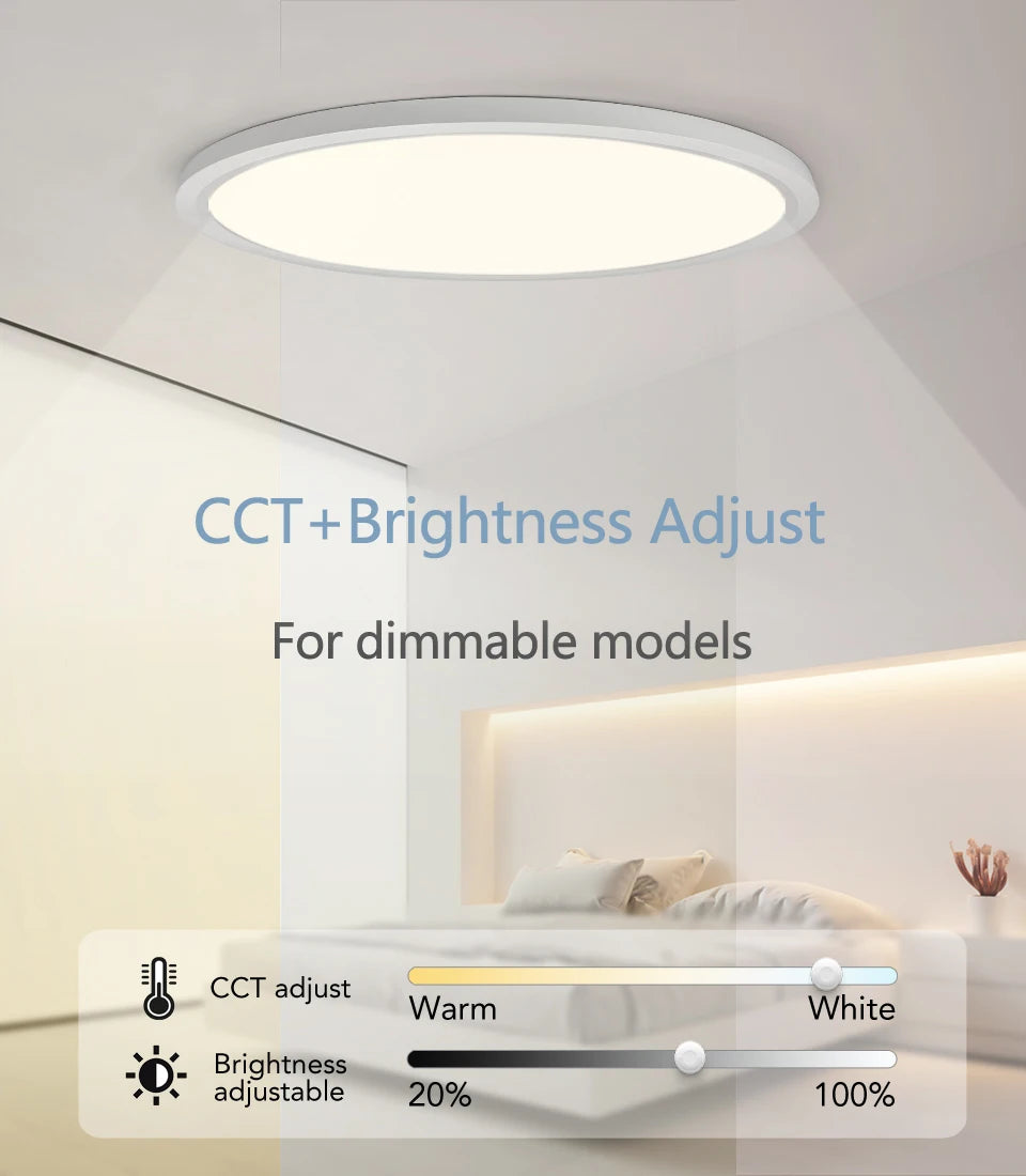 Led Ceiling Lights Large 20Inch Ultra-thin Remote Control APP Dimmable Smart Modern Lamp For Living Room Bedroom Home Decoration