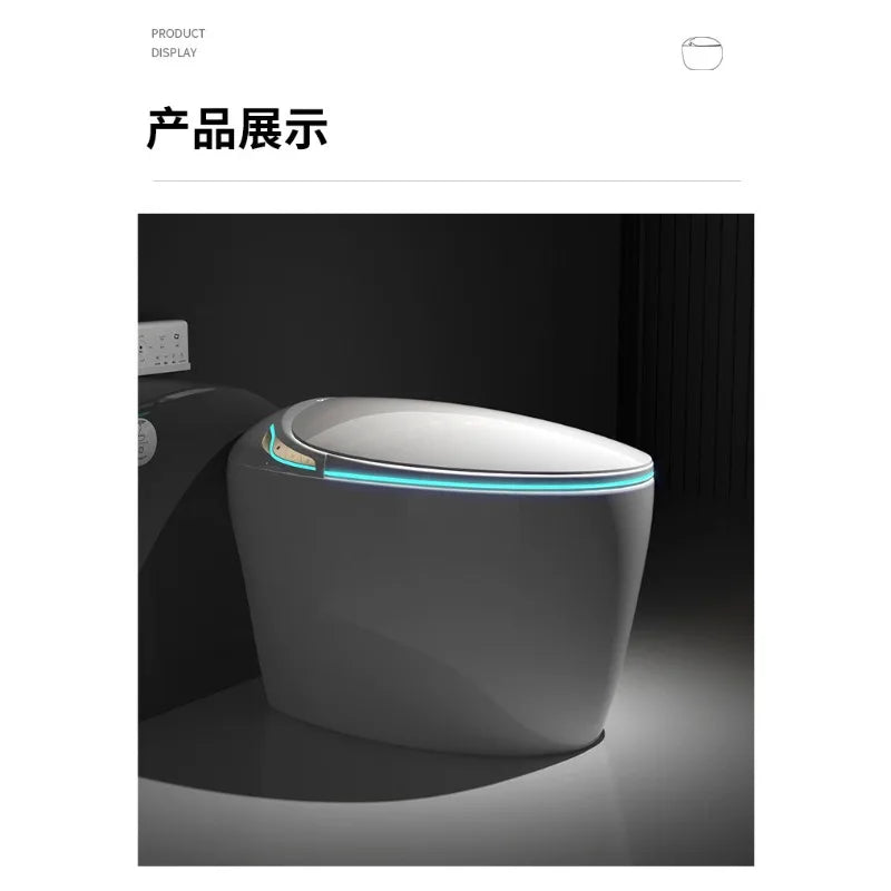 Egg-shaped smart toilet seat, fully automatic integrated household waterless pressure toilet, very practical
