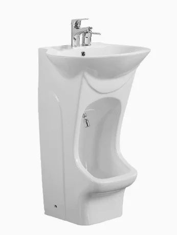 Modern Oval Muslim Full Standing Double Level Bathroom Ceramic Foot Wash Basin Wudu Shower Pray Wash Basin