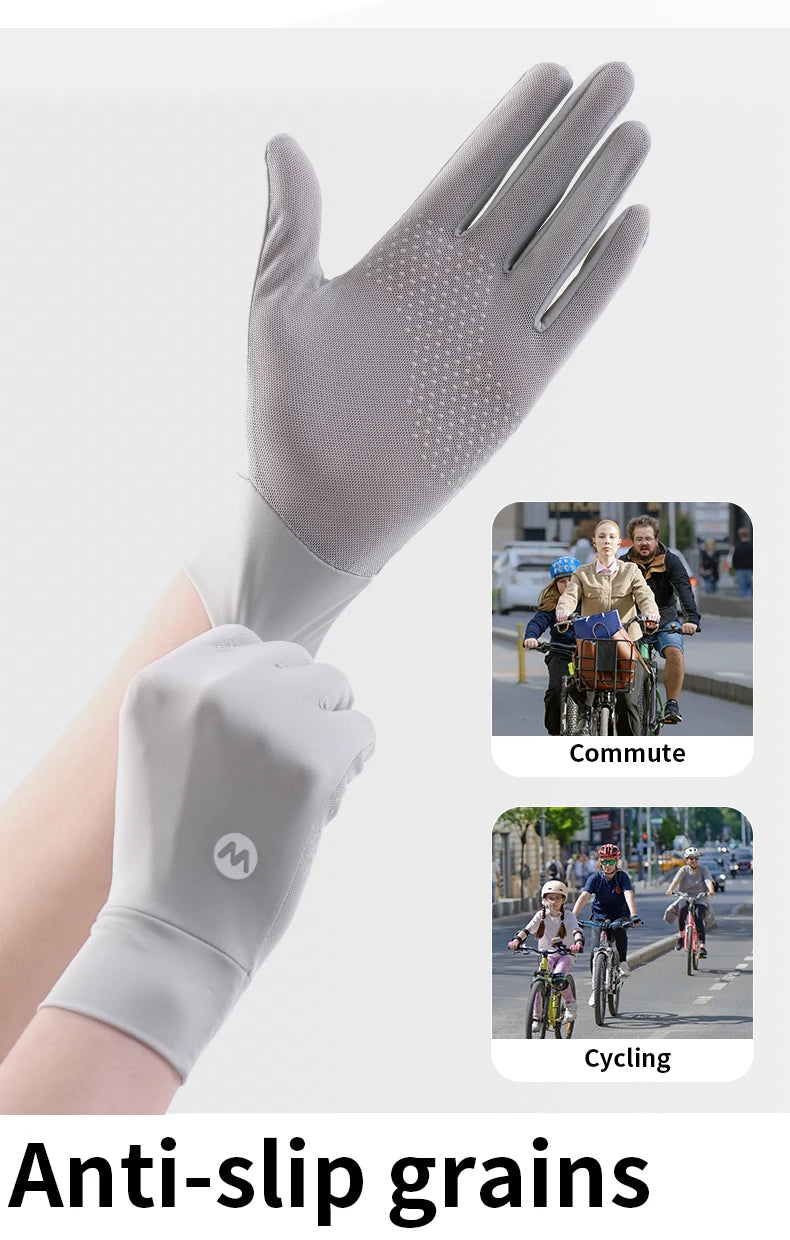 Summer Sunshade Gloves Quick Drying Touch Screen Outdoor Sports Cycling Gloves Breathable Non Slip UV Sun Protection Gloves