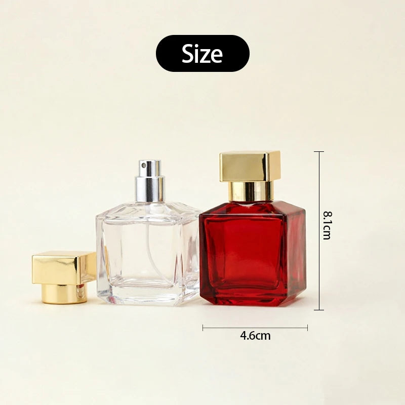 Perfume Bottle Spray 50ml High-end Glass Portable Travel Delicate Perfume Bottle Empty Bottle Dispenser
