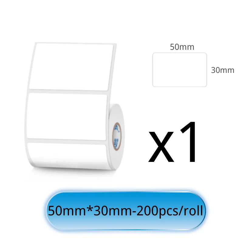 SINMARK White Sticker 3/6/10 Rolls Waterproof Paper Adhesive Label Anti-Oil Use for SK58/SK20/SK35 Mini Thermal Printer Tape