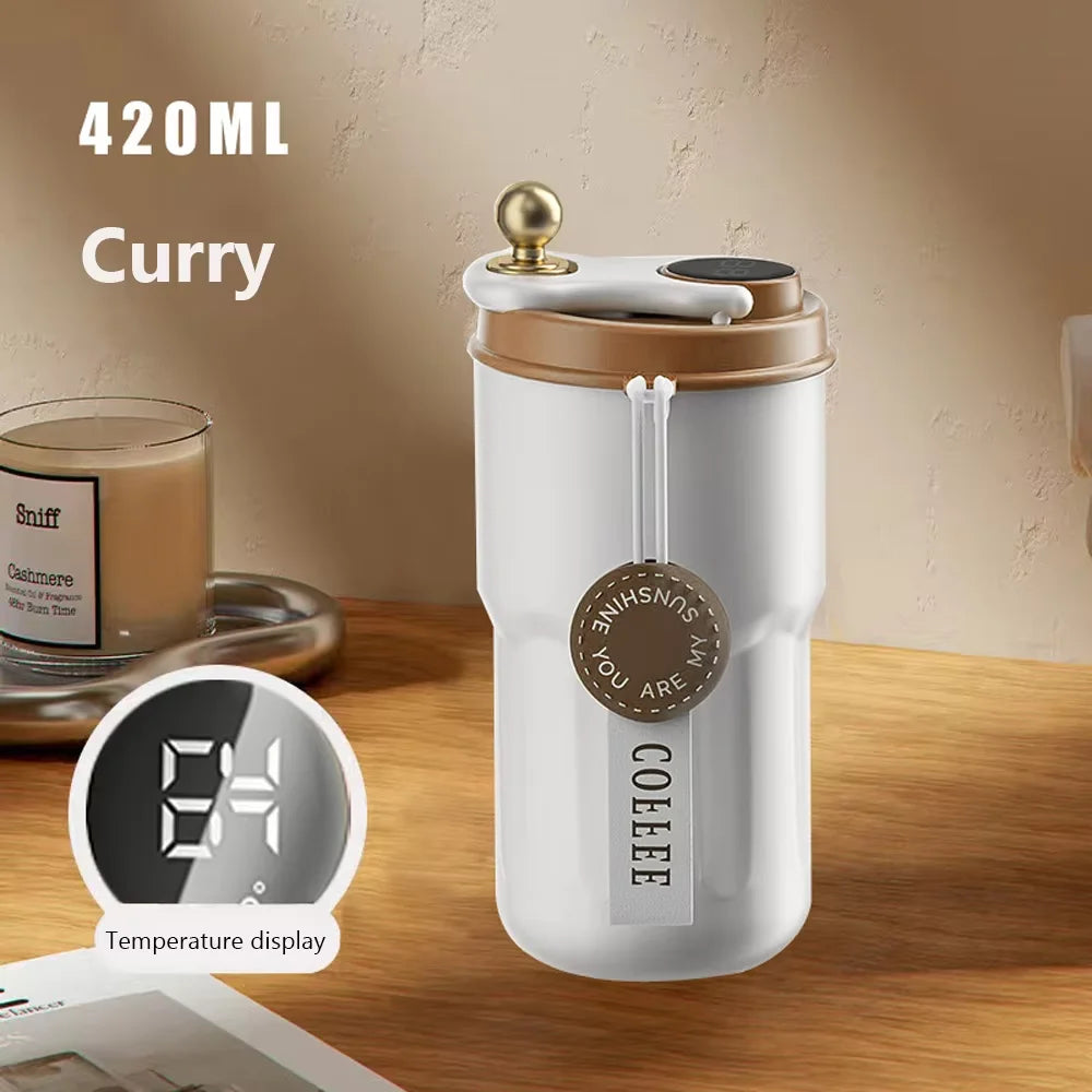 Smart Thermos Cup Bottle Water Digital LED Temperature Coffee Cup Stainless Steel Vacuum Cup Office Cup Business Drinking Mug