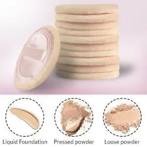 5pcs Powder Puff Cotton Cosmetic Powder Makeup Puffs Pads Makeup with Ribbon Face Powder Puffs for Loose and Foundation