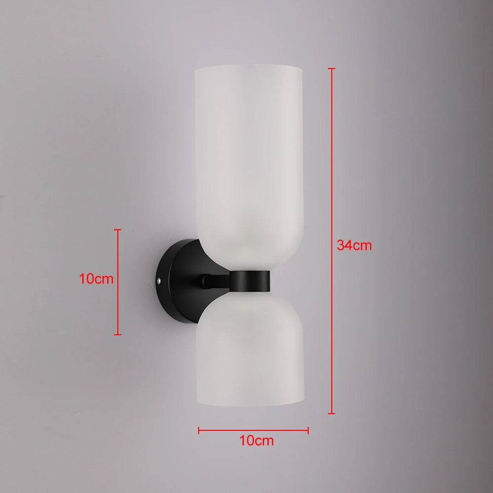 Postmodern Luxury Bedroom Bedside Wall Lamp Glass Shade Modern Minimalist Background Corridor Staircase Art Wall Lighting