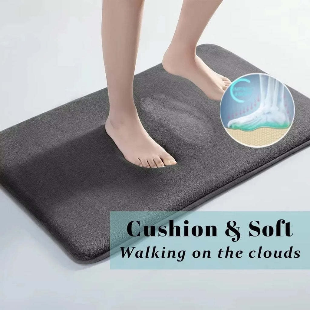 Super Absorbent Floor Mat Coral Velvet Bathroom Mat Anti Slip Door Mat Bathtub Beside Carpet Laundry Room Home Decoration