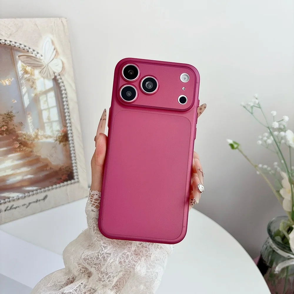 Luxury Slim Translucent Case For iPhone 17 Air 16 15 14 13 12 Pro Max Plus Camera Protect Shockproof Matte Clear TPU Soft Cover
