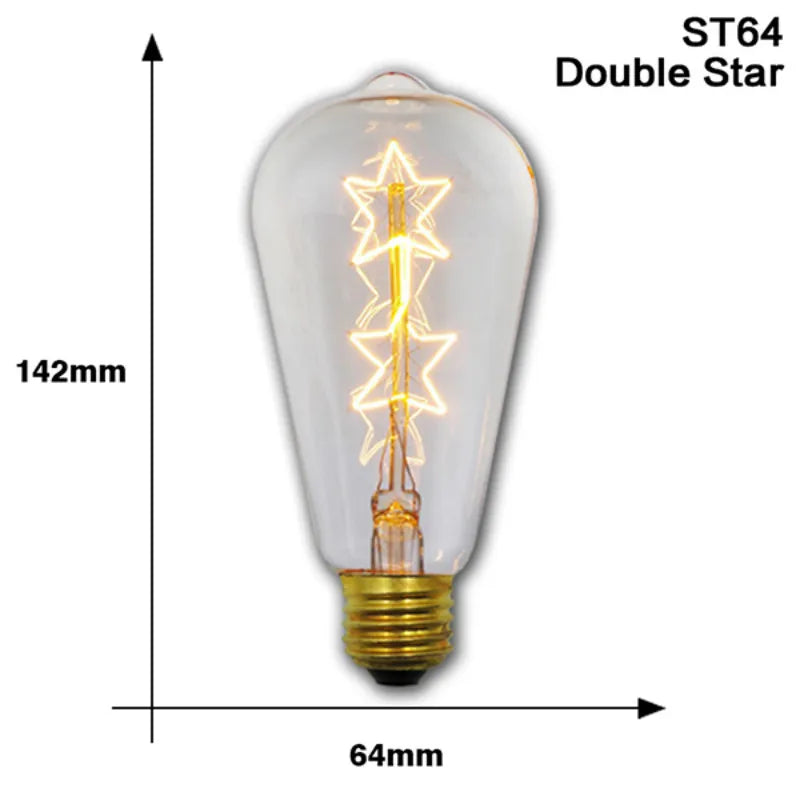 Edison Incandescent Lights Bulbs Retro Edison Lamps Bulb E27 220V/110V 40W Halloween Bedroom Decoration Edison Christmas Bulbs