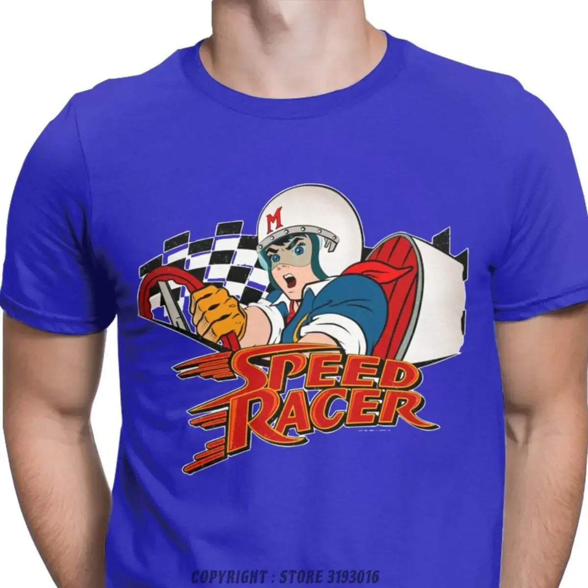 Speed Racer Meteoro Men's Tshirts Cool Christmas Crew Neck T Shirt Cotton Camisas Hombre Harajuku Aesthetic Printed Tshirt Men