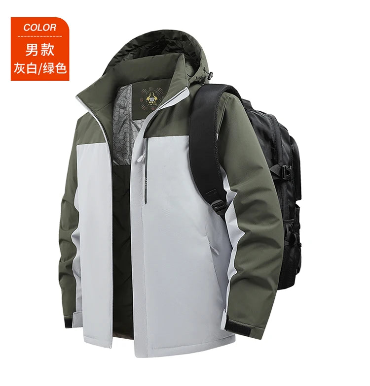 Men's Parka Splicing Mens Parka Winter New Hooded Down Jacket Fleece Warm Jackets Men Business Leisure Coat Baseball Coats 5099