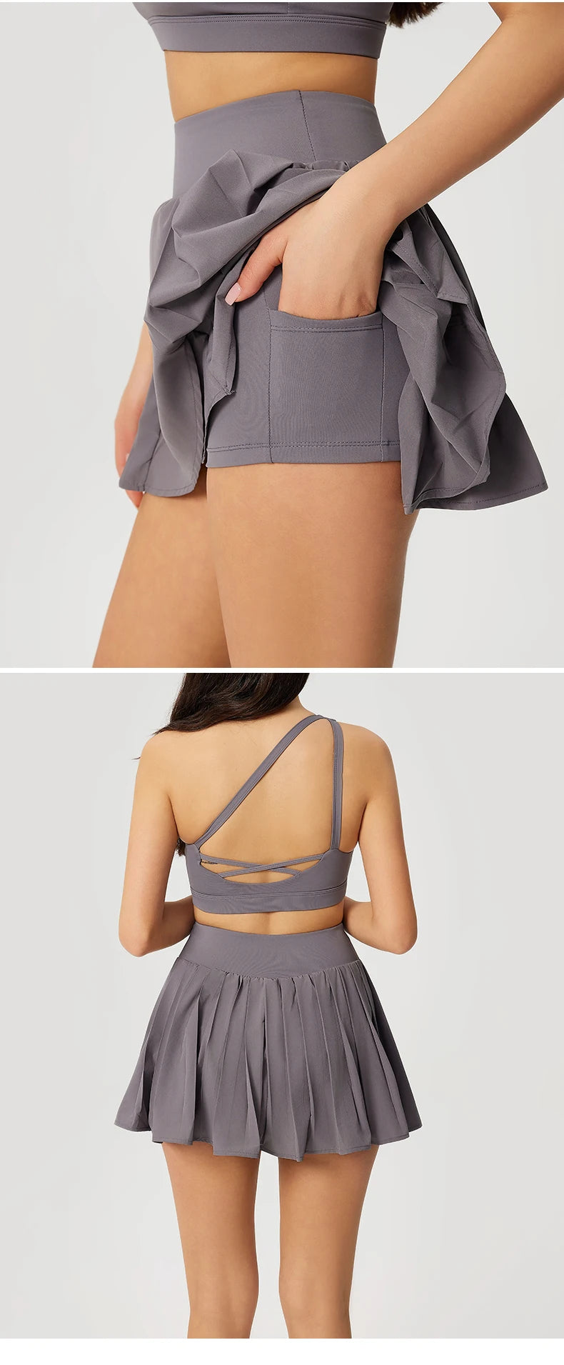 Women 2PCS Gym Sport Bra + Yoga Skirt Sets Workout Brassiere Tops for Women Yoga Clothes Fitness Skorts Gym Set Push Up Yoga Set