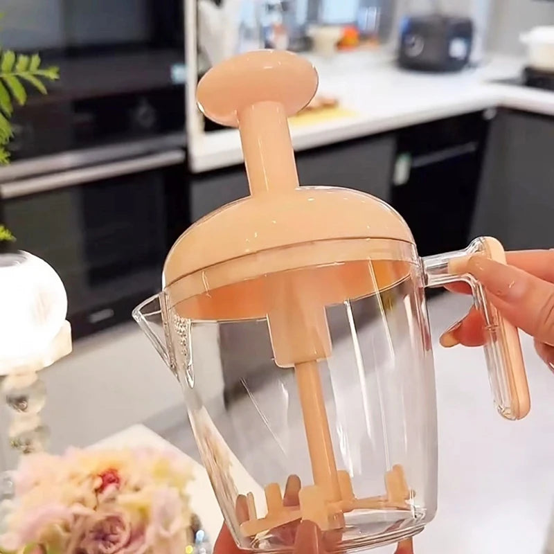 Egg Beater Hand Mixer Semi-Automatic Egg Whisk Milk Frother Handheld Manual Press-type To Beat Egg Whites Baking Tool