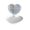 Silicone Mold for Heart-Shaped Polka Dot Plates,Heart-Shaped Candle Holders,Resin Casting Molds; Ideal for Valentine's Day Gifts