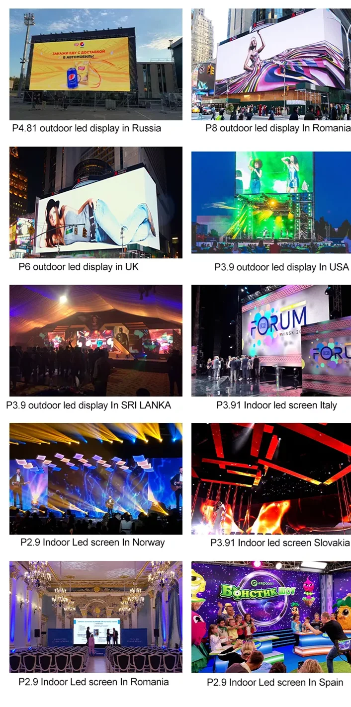 Outdoor P3.91 Full Color LED Display Screen Large  P3.91 500mm 1000mm LED Module Display LED Screen Display Panel