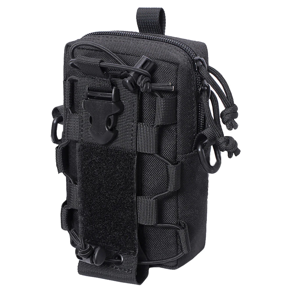 Molle EDC Belt Pouch Water Bottle Bag Kettle Carrier Outdoor Hunting Sports Phone Holder Camping Hiking Organizer Waist Pack Bag