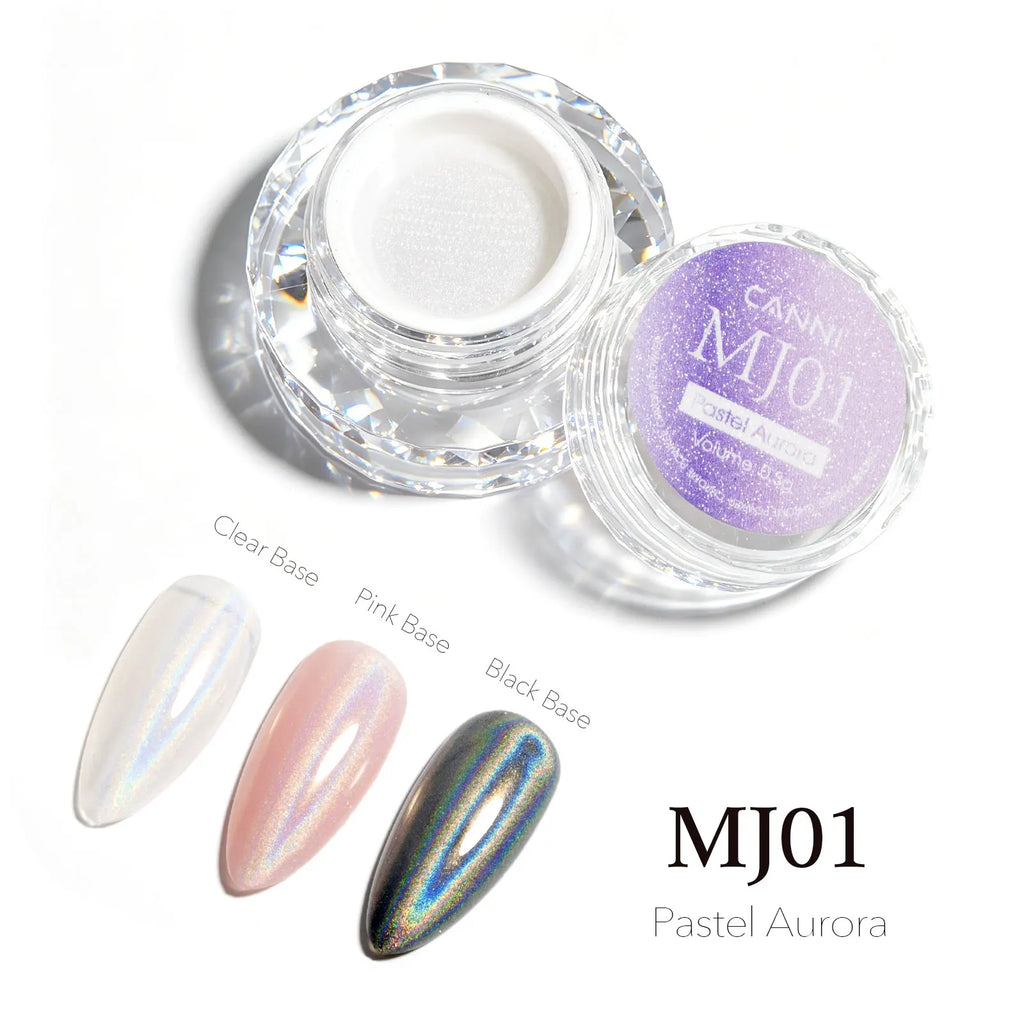 CANNI Top Coat for Chrome Powder 9ml Easy Apply with Stronger Mirror Effect Mirror Metallic Pigment for Gel Nail Art Salon