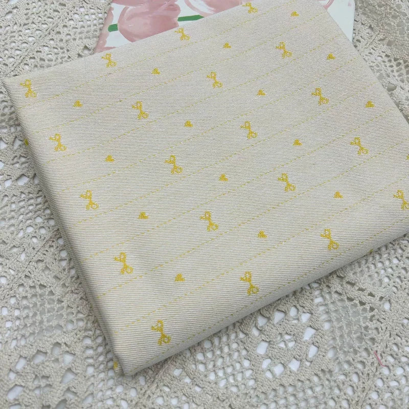 Cute Exquisite Bow Denim Fabric Premium Quality Clothing Dress Curtains DIY Home Decoration Craft Sewing Bag Making Material