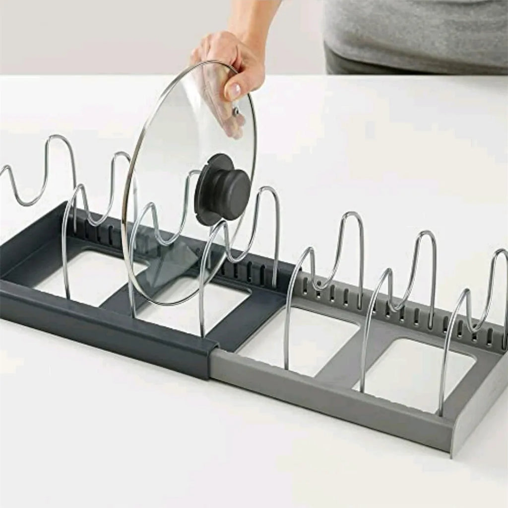 Adjustable Expandable Kitchen Drawer Organizer for Pots, Pans, Lids and Baking Trays