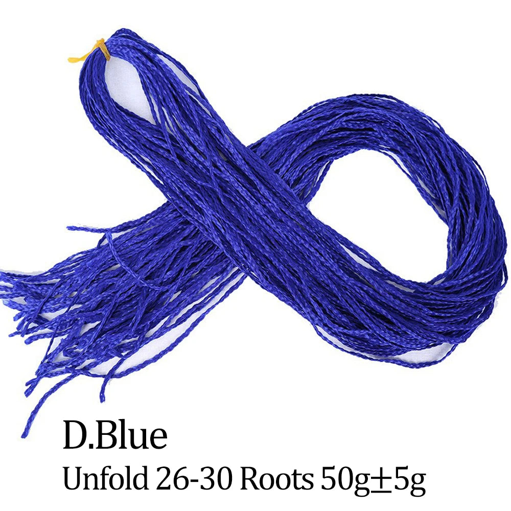 28 Inch Crochet Box Braids Colored Synthetic Braid Synthetic Zizi Braiding Brown Blue Red Crochet Hair For Women Hair Extensions