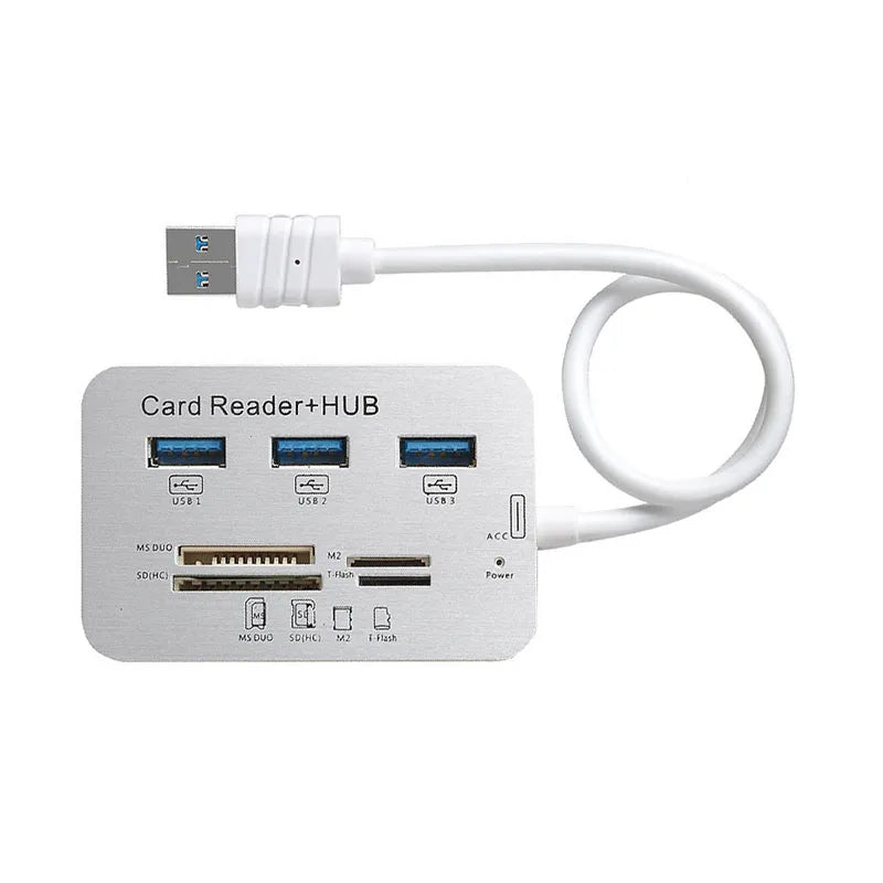 Quality USB 3.0 HUB Card Reader Combo Micro SD TF Memory Card Reader USB Disk PC Mouse Adapter Phone Tablet Charging Extend Dock