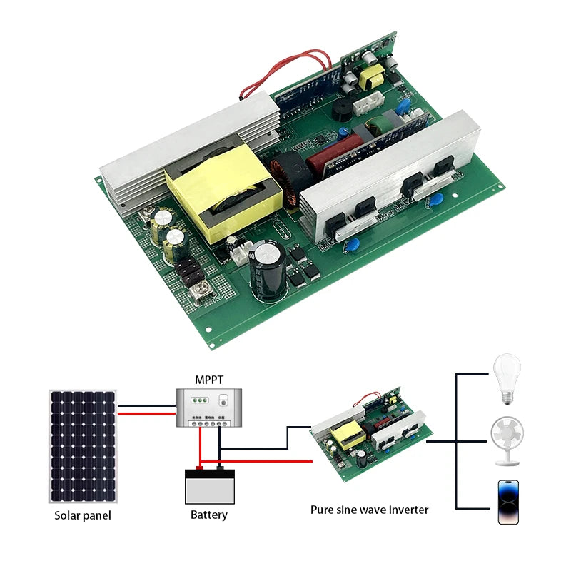 Factory wholesale 600W   12v 24v 48V 220v Outdoor power supply Solar Power inverter board