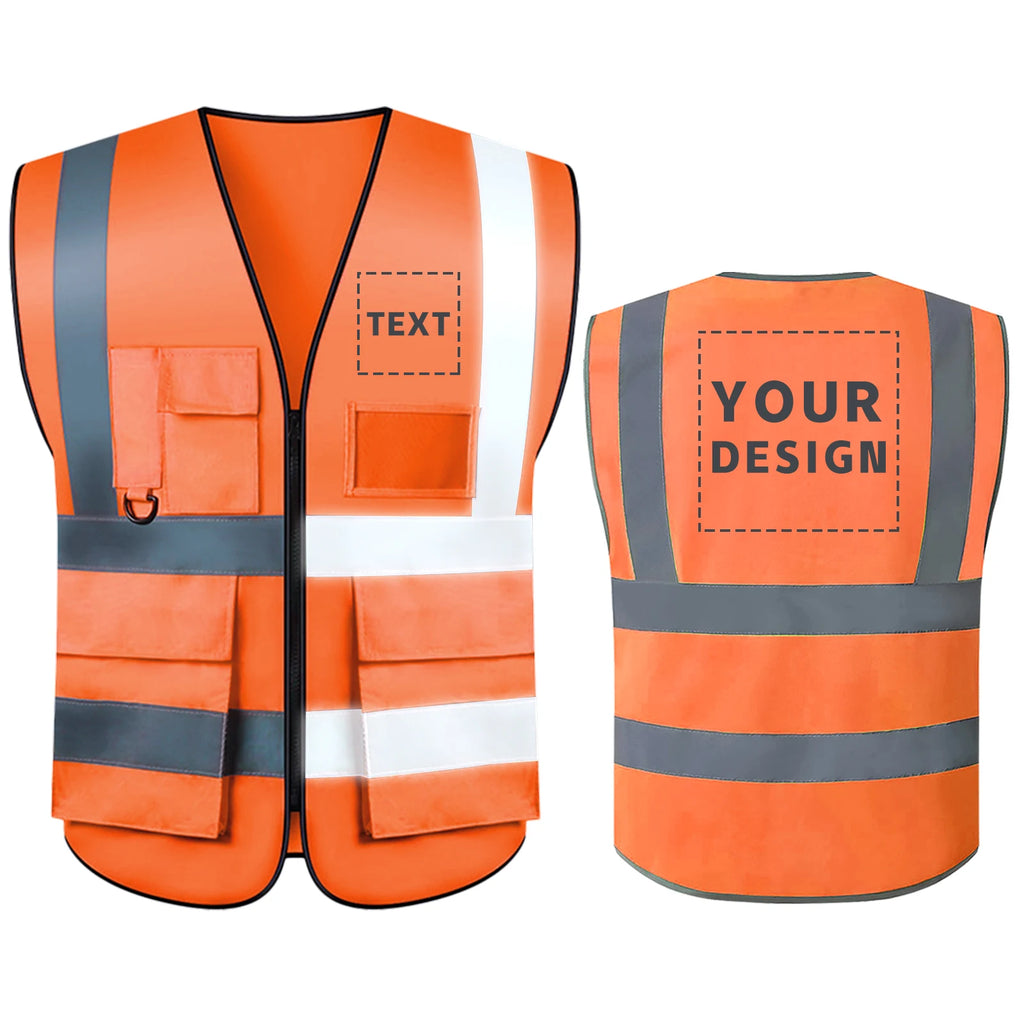 Custom Your Logo Safety Vest Construction Work Traffic Vest Railway Coal Miners Uniform Security ANSI Class 2 Safety Workwear